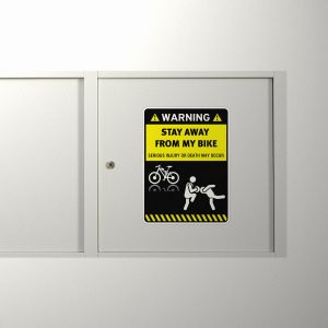 Alternative view of Warning Stay Away from My Bike Sticker