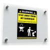 "Warning: Stay Away from My Barbeque" Humorous BBQ Safety Sign 1