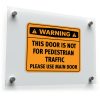 Warning: This Door Is Not for Pedestrian Traffic Sticker 1
