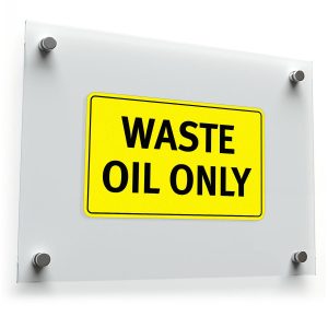Waste Oil Only Safety Sticker