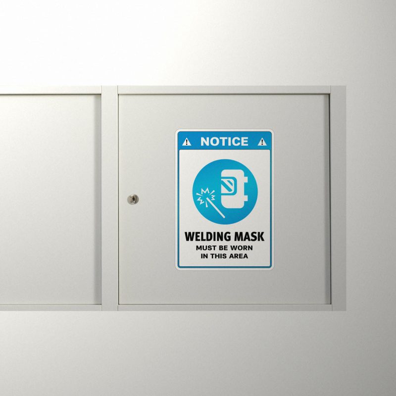 Welding Mask Safety Notice Sticker - Stickers Factory