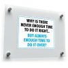 "Why Is There Never Enough Time" Quote Vinyl Sticker