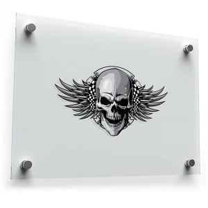 Winged Skull Graphic Vinyl Sticker