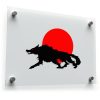 Wolf with Red Sun Sticker