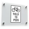 "Yield to Peds" Bicycle Safety Vinyl Sticker