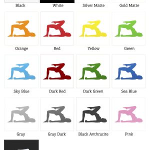 Alternative view of Bridge Pose (Setu Bandhasana) Yoga Silhouette Decal