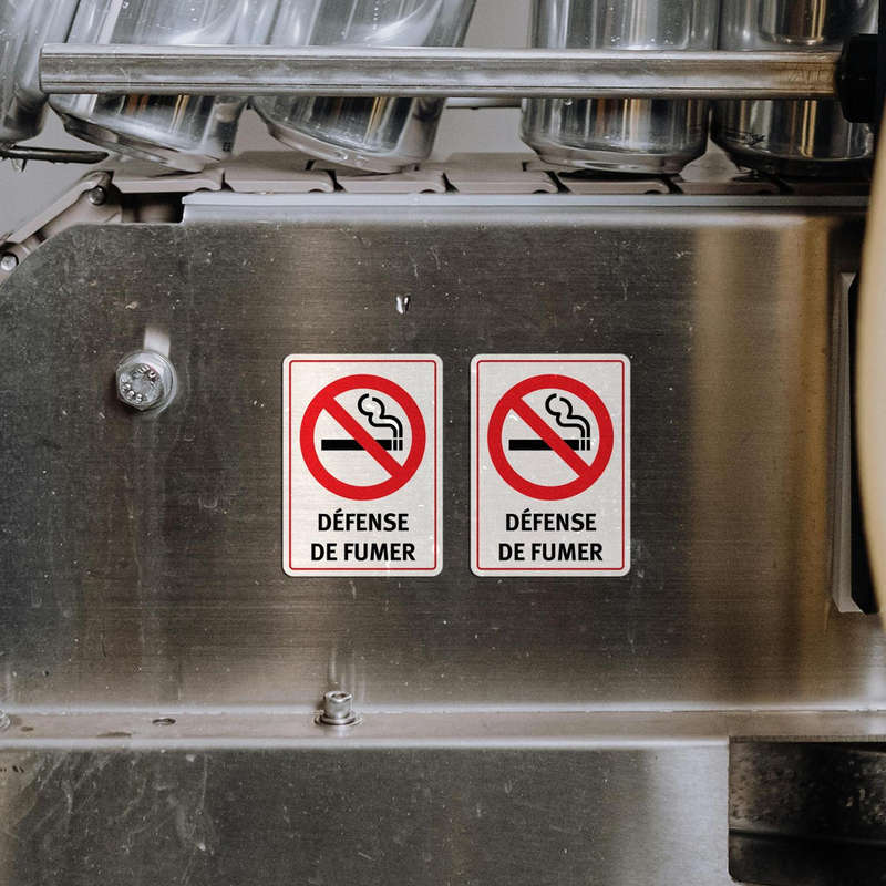 "No Smoking" French Language Safety Sticker 6 "No Smoking" French Language Safety Sticker - Image 4