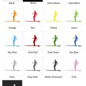 Alternative view of Surfer Silhouette Vinyl Sticker