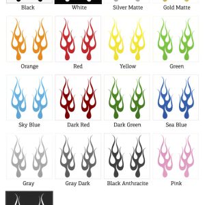 Alternative view of Teardrop Flame Vinyl Sticker