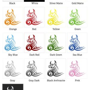 Alternative view of Tribal Bull Head Sticker