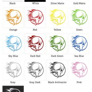 Alternative view of Tribal Flame Skull Sticker