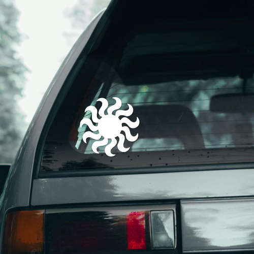 Tribal Sun Silhouette Sticker 12 Tribal Sun Silhouette Sticker - Image 10