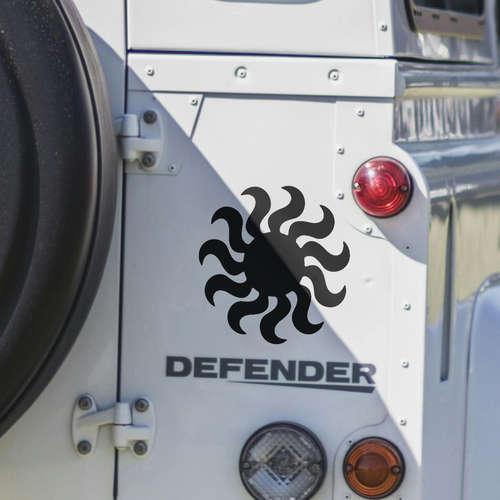 Tribal Sun Silhouette Sticker 10 Tribal Sun Silhouette Sticker - Image 8