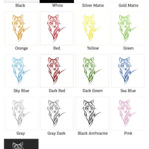 Alternative view of Tribal Wolf Vinyl Sticker