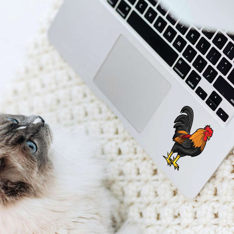 Vibrant Rooster Sticker 7 Vibrant Rooster Sticker - Image 5