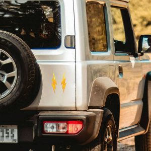 Alternative view of Yellow Lightning Bolt Sticker