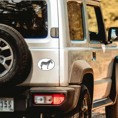 Zebra Oval Sticker - Stickers Factory