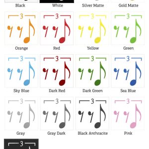 Alternative view of 3rd 3rd Rest Music Note Decal