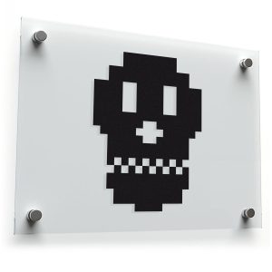 8-Bit Pixel Skull Sticker