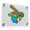 Baseball Alligator Vinyl Sticker 1