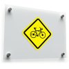 Bicycle Warning Sign Sticker 1