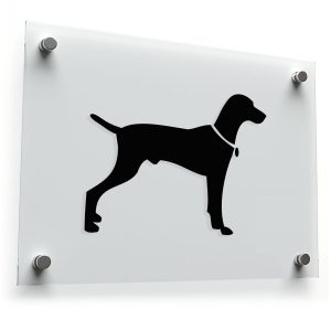 Black Dog Silhouette Sticker