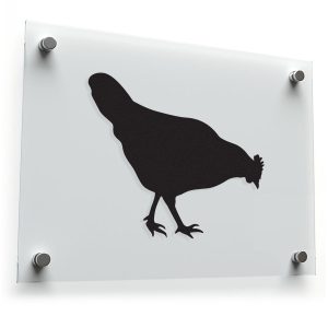 Black Hen Silhouette Sticker