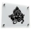 Black and White Ganesh Sticker 1