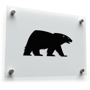 Black polar Bear Silhouette Vinyl Sticker