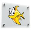 Cartoon Fish Sticker - Happy Yellow