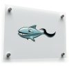 Cartoon Shark Sticker – Playful Blue