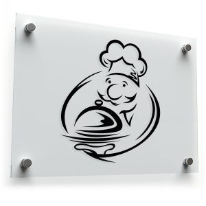 Chef with Food Tray Decal