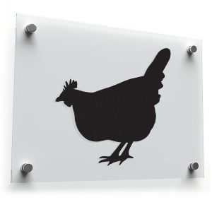 Chicken Silhouette Vinyl Sticker