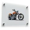 Chopper Motorcycle Sticker – Bold Orange