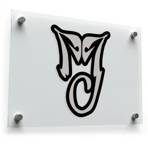 Classic Script "MJ" Logo Sticker