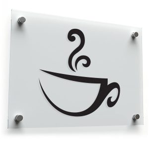 Coffee Cup Decal - Steaming Coffee