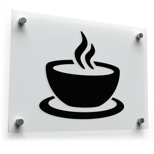 Coffee Cup Decal - Steaming Coffee