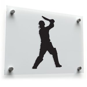 Cricket Player Silhouette Sticker