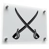Crossed Swords Sticker - Medieval Weapon