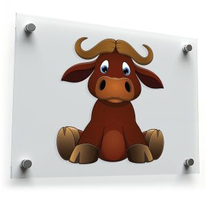 Cute Cartoon Buffalo Vinyl Sticker