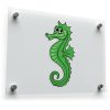 Cute Seahorse Sticker – Green Cartoon 1