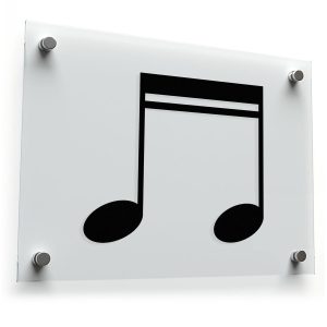 Eighth Note Pair Music Symbol Decal