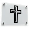 Elegant Cross Sticker – Black and 1