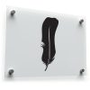 Feather Sticker - Elegant Black Feather