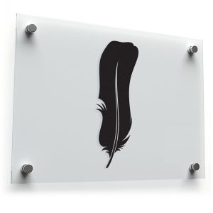 Feather Sticker - Elegant Black Feather
