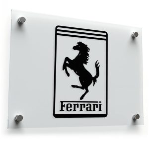 Ferrari Logo Sticker - Black Prancing