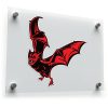 Fierce Bat Sticker – Bold Red