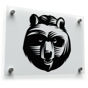 Fierce Bear Head Sticker