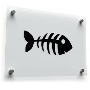 Fish Skeleton Sticker - Funny Car