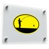 Fishing Silhouette Sticker – Bold Yellow